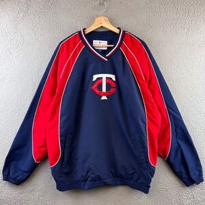 Mens Minnesota Twins MLB Baseball Pullover Jacket Windbreaker XL/G